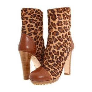 UGG pony hair animal print heels